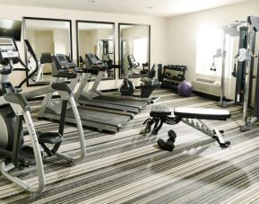 Sonesta Simply Suites Detroit Ann Arbor’s fitness center comes with free weights and a bench, plus various exercise machines.