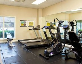 Both free weights and a range of different exercise machines are available at the hotel fitness center.