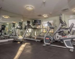 Sonesta ES Suites Anaheim Resort Area’s fitness center is equipped with a wide range of different exercise machines, and has a wall-mounted television.