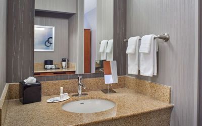 Guest bathroom at Sonesta Select Minneapolis Eden Prairie.