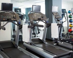 The hotel’s fitness center is equipped with gym balls and a range of exercise machines, including treadmills and ellipticals.