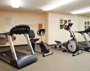 The fitness center at Sonesta Simply Suites Atlanta Gwinnett Place has various exercise machines, including treadmills, an elliptical, and a bike.