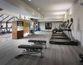 Sonesta Select Whippany Hanover’s fitness center is equipped with free weights, benches, gym balls, and an assortment of exercise machines for guests to use.