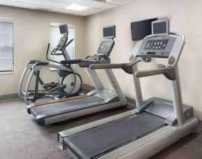 The hotel’s fitness center is equipped with various types of exercise machine, and has a wall-mounted television.