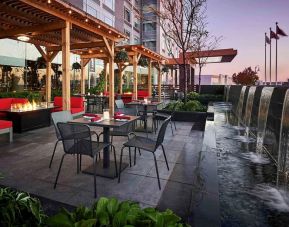 Outdoor terrace at Novotel Toronto Vaughan Centre.