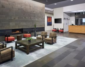 Lounge and coworking space at Novotel Toronto Vaughan Centre.