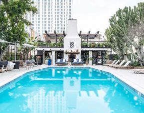 Large outdoor pool at Hotel Figueroa.