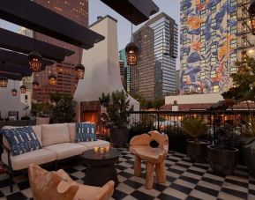 Relaxing lounge area at Hotel Figueroa.