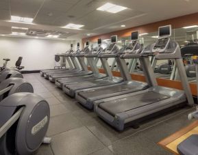 Well equipped gym at Hilton Leicester.
