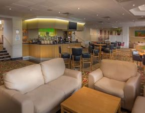 Lobby and lounge area at Hilton Leicester.