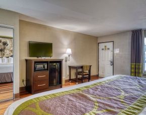 Day use room with TV and mini-fridge at Super 8 By Wyndham Houston/Webster.