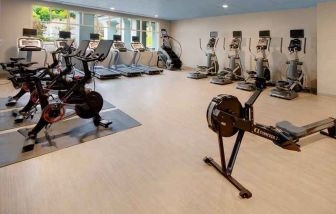 Fitness center at Embassy Suites By Hilton San Rafael Marin County.
