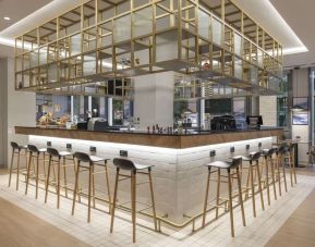 Bar and coworking space at Hilton Garden Inn Tbilisi Riverview.
