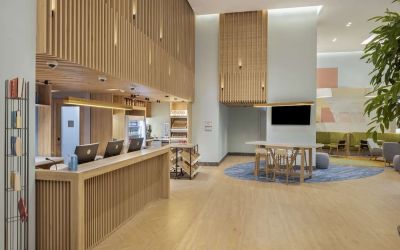 Coworking space at Hilton Garden Inn Tbilisi Riverview.