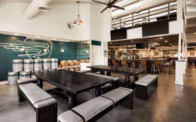 Relaxing coworking space at EnVision Hotel Miami International Airport.