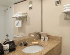 Private guest bathroom at Days Inn Miami International Airport,