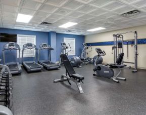 Fitness center at Hampton Inn & Suites By Hilton Edmonton/West.