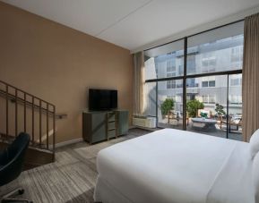 Spacious king room with balcony at Hotel Dena, Pasadena Los Angeles.