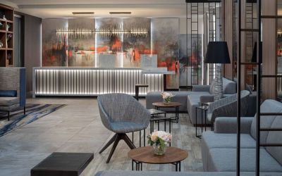 Lounge and coworking space at Fairfield Inn & Suites By Marriott New York Staten Island.