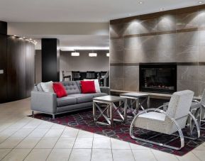 Lounge and coworking space at Four Points By Sheraton Mississauga Meadowvale.