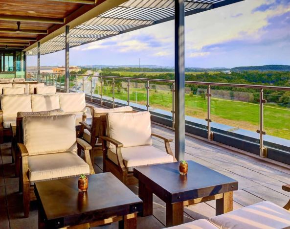 Stunning outdoor seating area at Sonesta Bee Cave Austin.