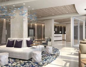 Lobby and lounge at Sonesta Fort Lauderdale Beach.