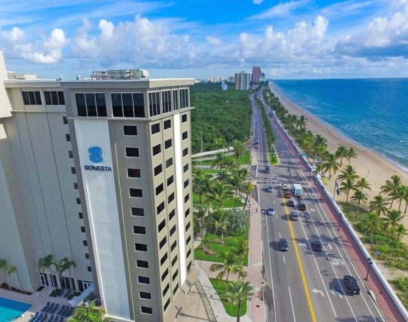 Hotel exterior at Sonesta Fort Lauderdale Beach.