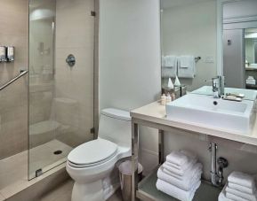 Guest bathroom with shower at Sonesta Fort Lauderdale Beach.