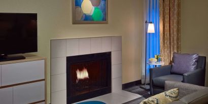 Fire place at Sonesta ES Suites Tucson.