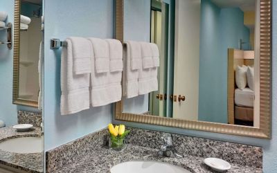 Guest bathroom at Sonesta ES Suites Cincinnati - Blue Ash.