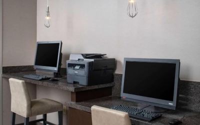 Business center at Sonesta ES Suites New Orleans.