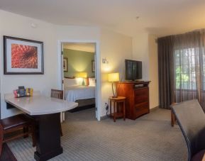 Spacious king room at Sonesta ES Suites Anaheim Resort Area.