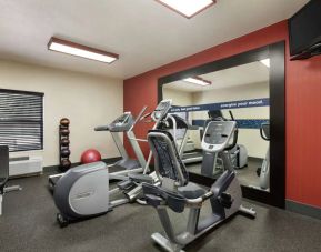 Fitness center at Hampton Inn Tracy.