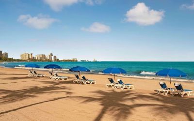 Beach access at Royal Sonesta San Juan.