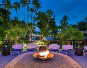 Outdoor fire pit at Royal Sonesta San Juan.