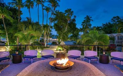 Outdoor fire pit at Royal Sonesta San Juan.