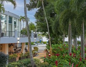 Hotel garden at Royal Sonesta San Juan.