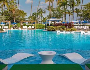 Pool and pool chairs at Royal Sonesta San Juan.