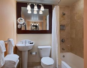 Guest bathroom at The Stephen F Austin Royal Sonesta Hotel.