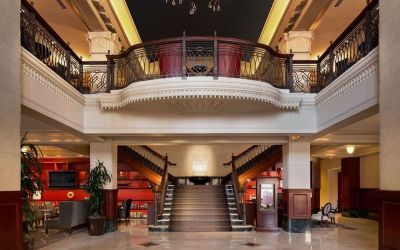 Lobby entrance at The Stephen F Austin Royal Sonesta Hotel.