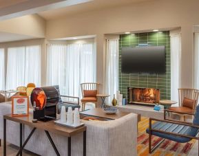 Lobby and lounge at Sonesta Select Boston Foxborough Mansfield.