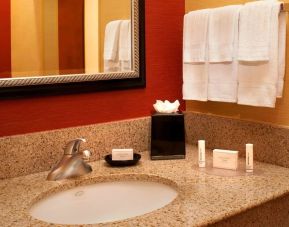 Guest bathroom at Sonesta Select Detroit Auburn Hills.