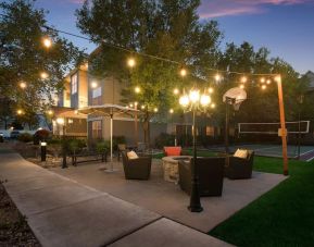 Lounge outdoors at night at Sonesta ES Suites Reno.
