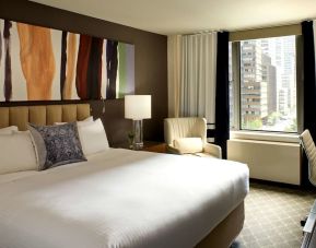 Romantic king room at The Fifty Sonesta Select New York.