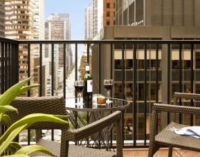 Hotel balcony at The Fifty Sonesta Select New York.