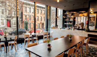 Dining and coworking space at The Tillary Hotel.