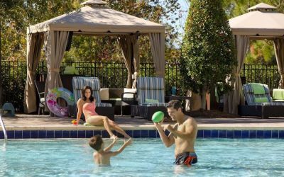 Pool cabanas available at Signia By Hilton Orlando Bonnet Creek.