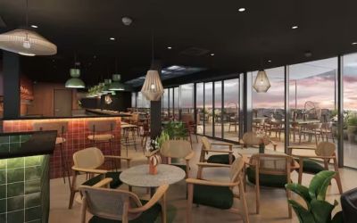 Coworking space at Hilton Garden Inn Debrecen City Centre.