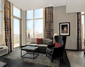 Spacious king room with natural light at Hampton Inn & Suites Austin @ The UniversityCapitol.
