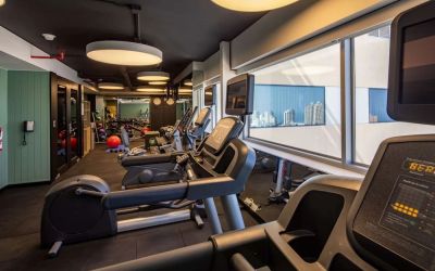 Fitness center at Hilton Garden Inn Lima Miraflores.